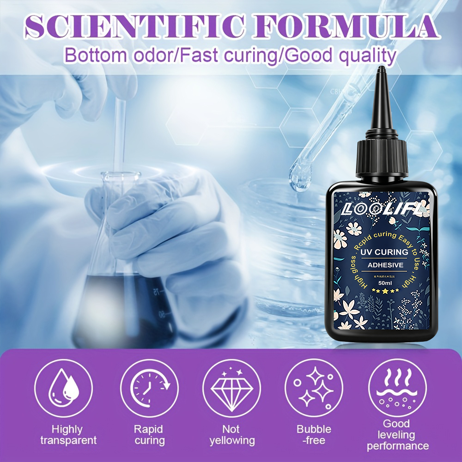 LOOLIFL UV Resin Glue 50G Kit  - Liquid Uv Glue Kit recensie en prijs