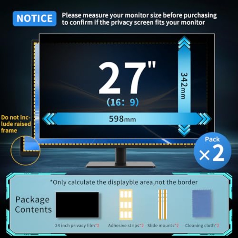 2 Pack 27 Inch Curved Computer - Privacy Filter 2Pack recensie en prijs