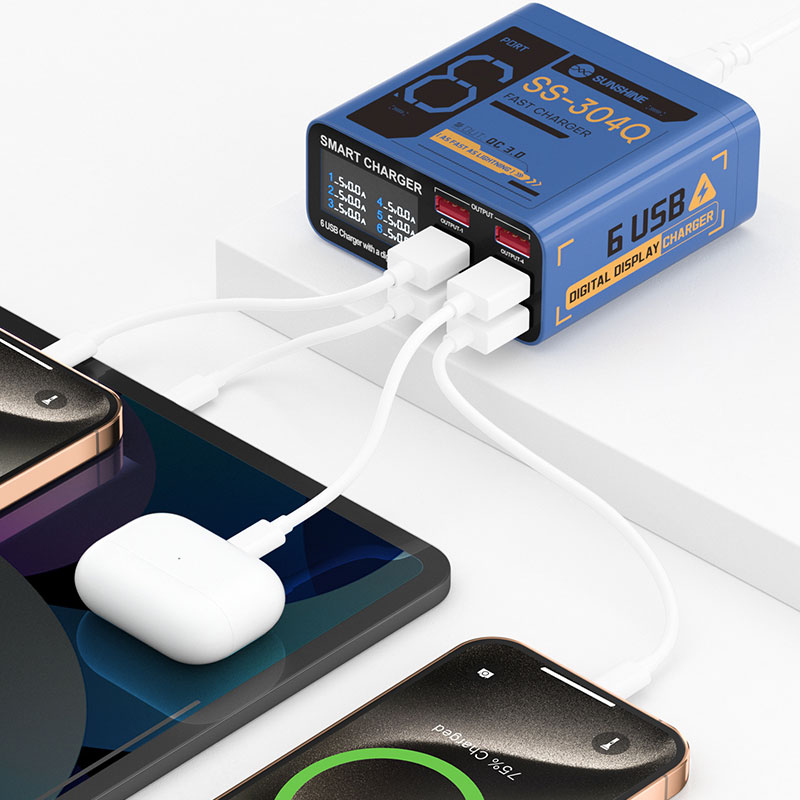 SUSNHINE SS-304Q 6-port Usb Di - Screen Protector Cutter recensie en prijs