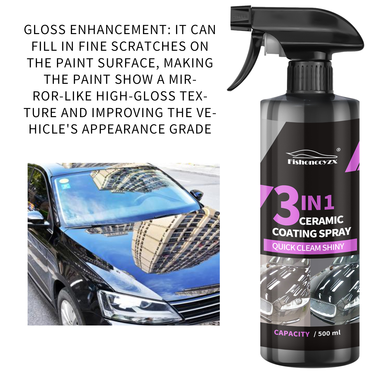 3 in 1 Car Ceramic Liquid Coat - Nano Liquid Coating recensie en prijs
